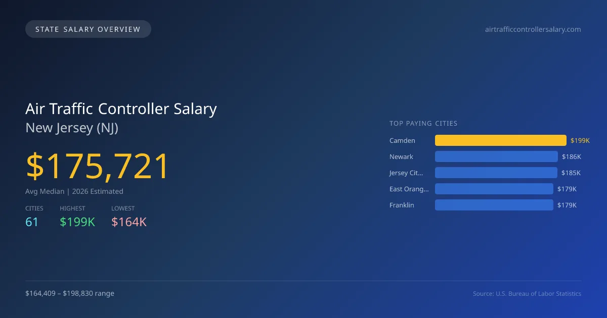 Air Traffic Controller Salary in New Jersey - 2025 BLS Data Infographic